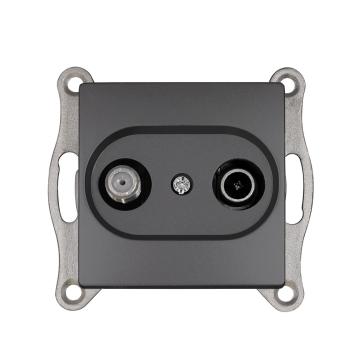 Gunsan Visage Sat TV Steckdose End Dunkelsilber